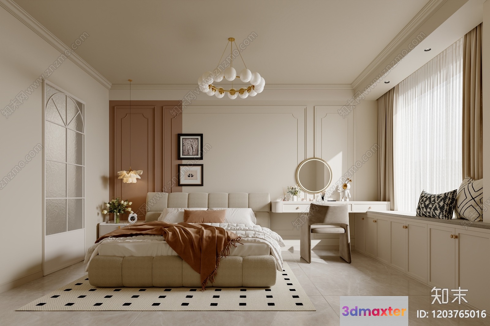 Cozy Bedroom 3D Model - 17737 - VRAY Render
