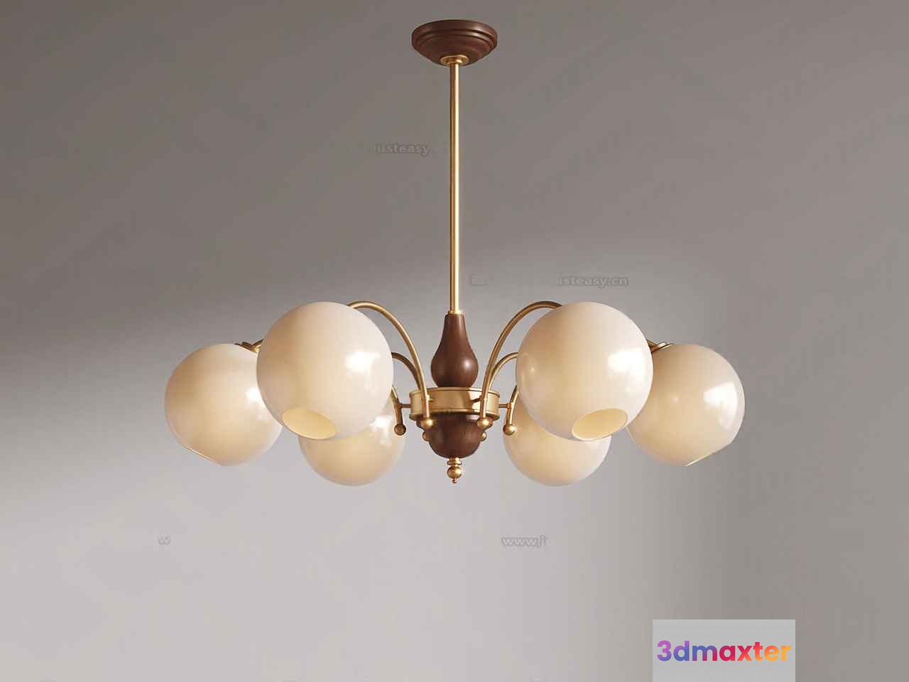 Gold Light Fixture 3D Model - 8059 - VRAY Render