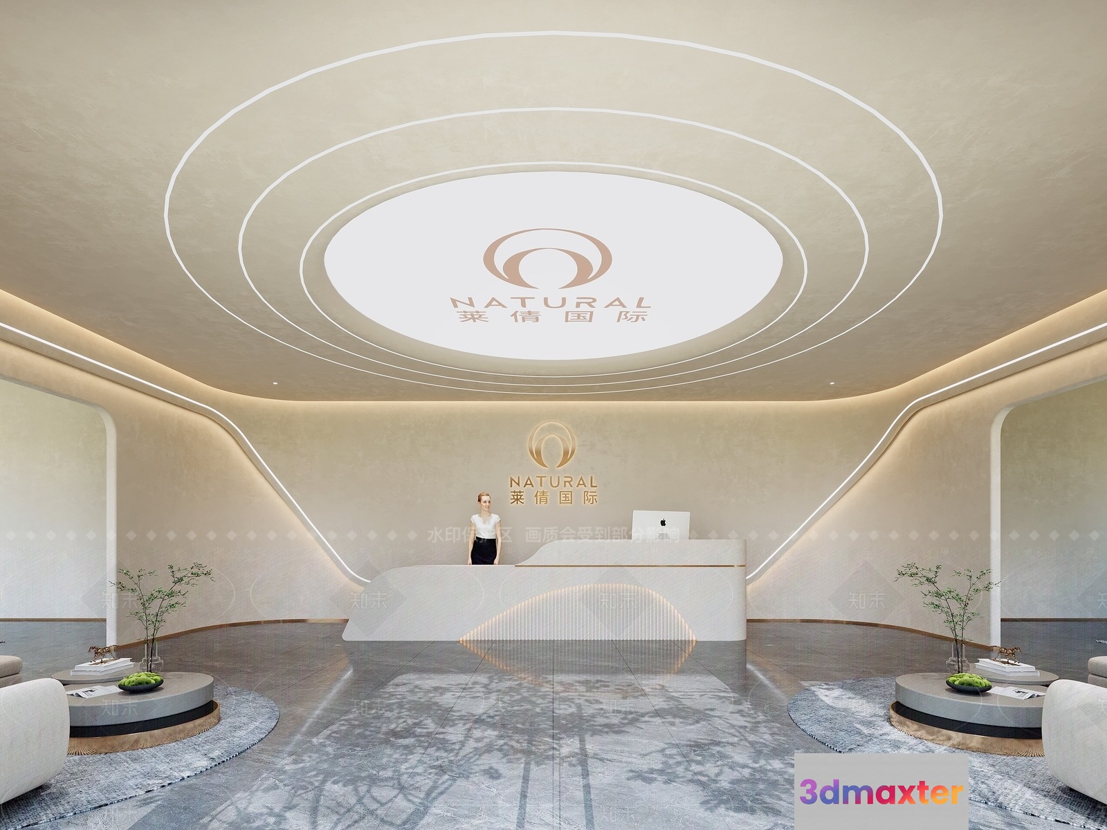 Modern Office Lobby 3D Model - 4817 - VRAY Render