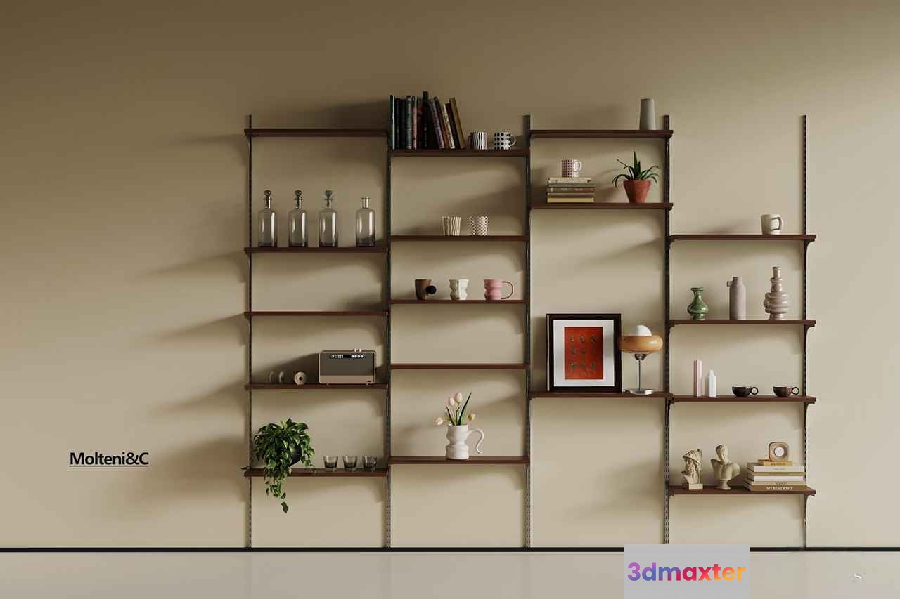 Modern Shelving Unit 3D Model - 12498 - VRAY Render