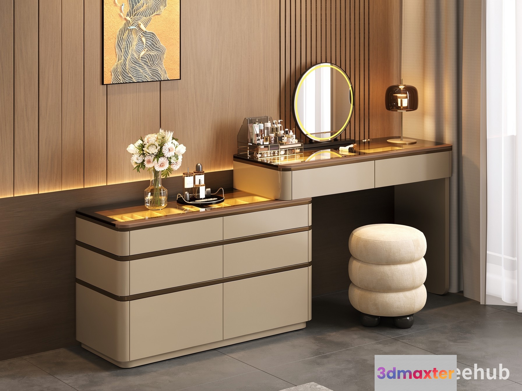 Modern Dressing Table 3D Model - 21559 - VRAY Render