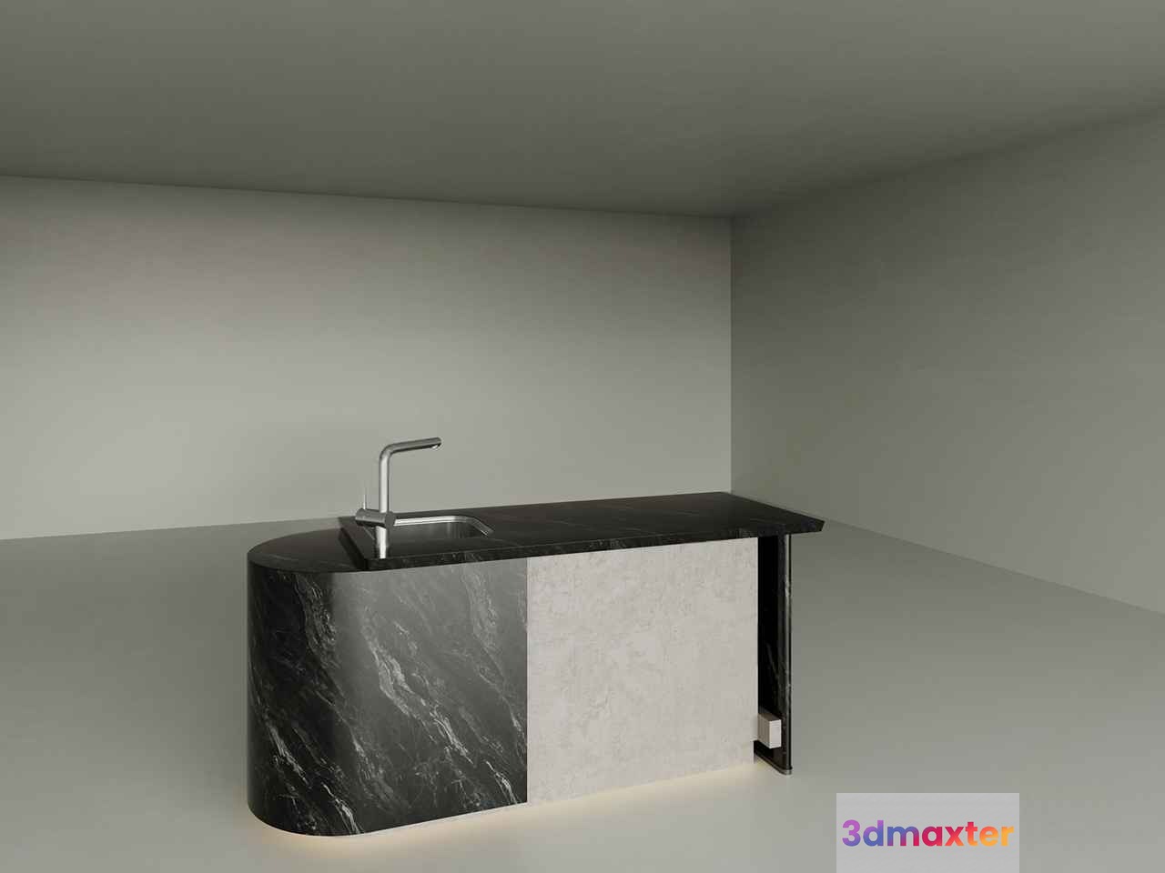 A Modern Kitchen Island 3D Model - 15848 - CORONA Render