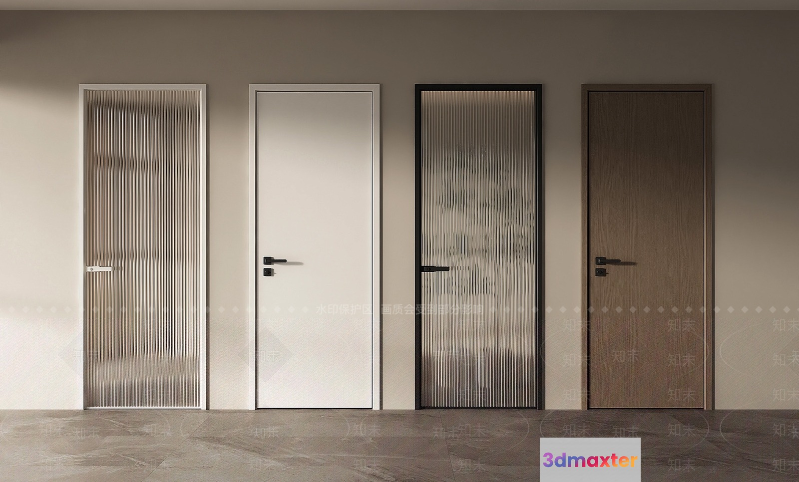 Four Doors 3D Model - 20653 - VRAY Render