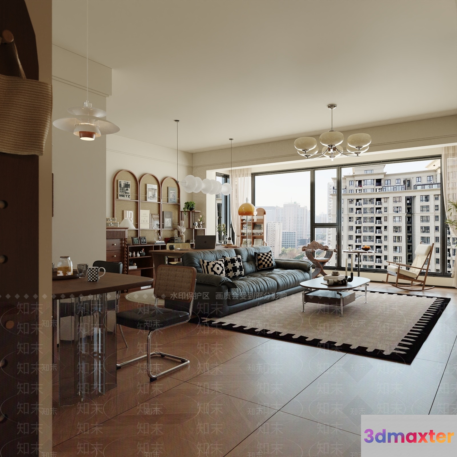 Cozy Living Room 3D Model - 19233 - VRAY Render