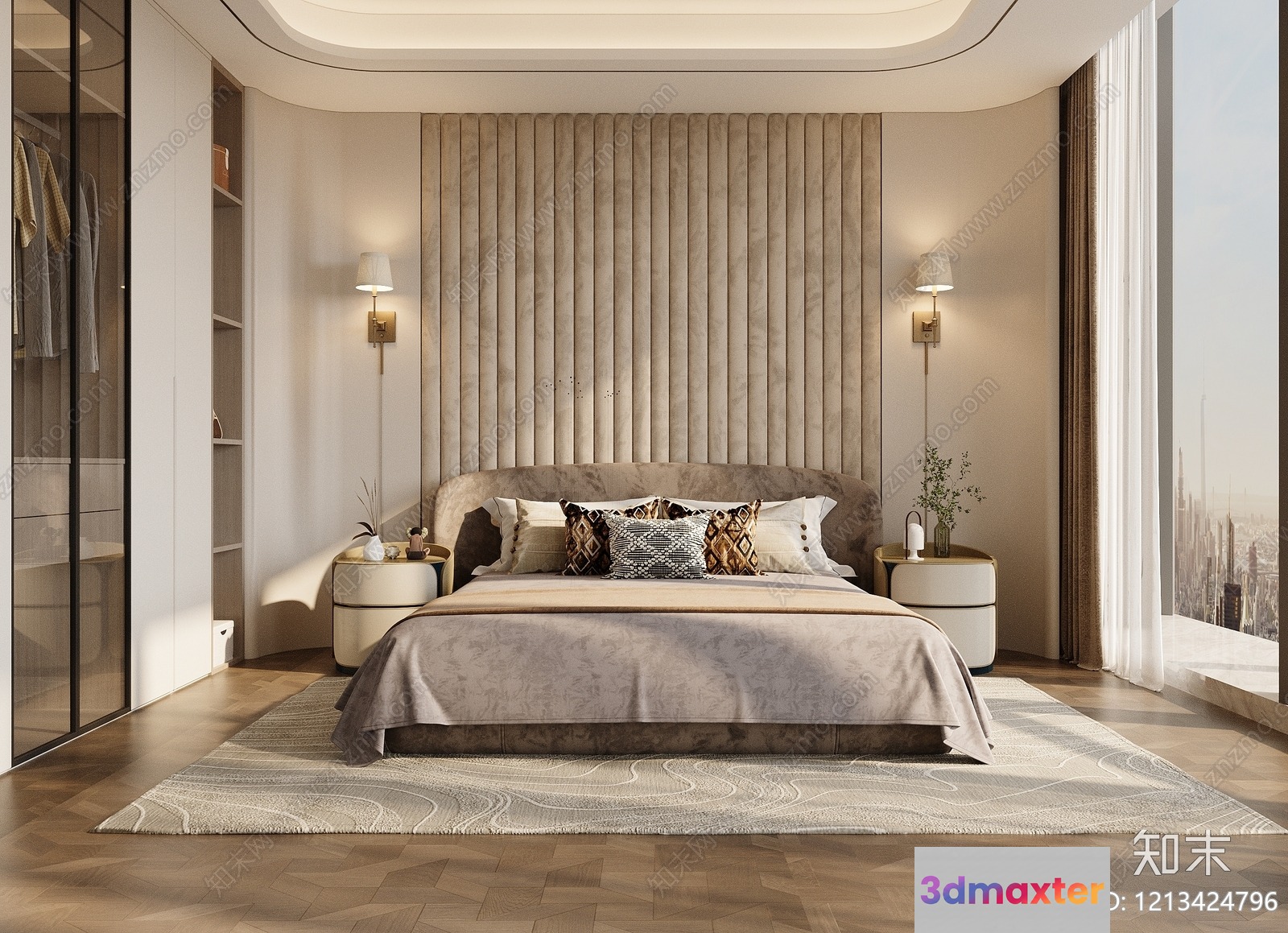 Cozy Bedroom 3D Model - 21685 - VRAY Render