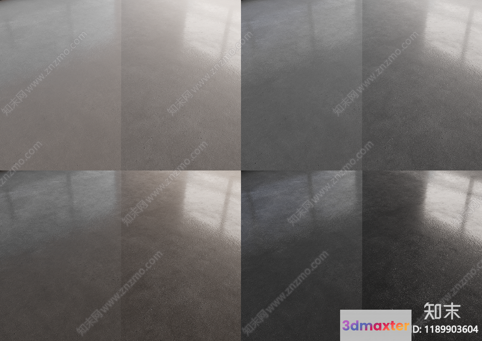 A Gray Tile Floor 3D Model - 1412 - CORONA Render