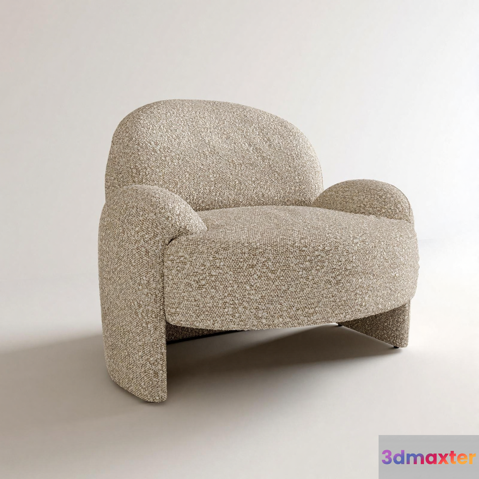 Beige Armchair 3D Model - 3566 - VRAY Render