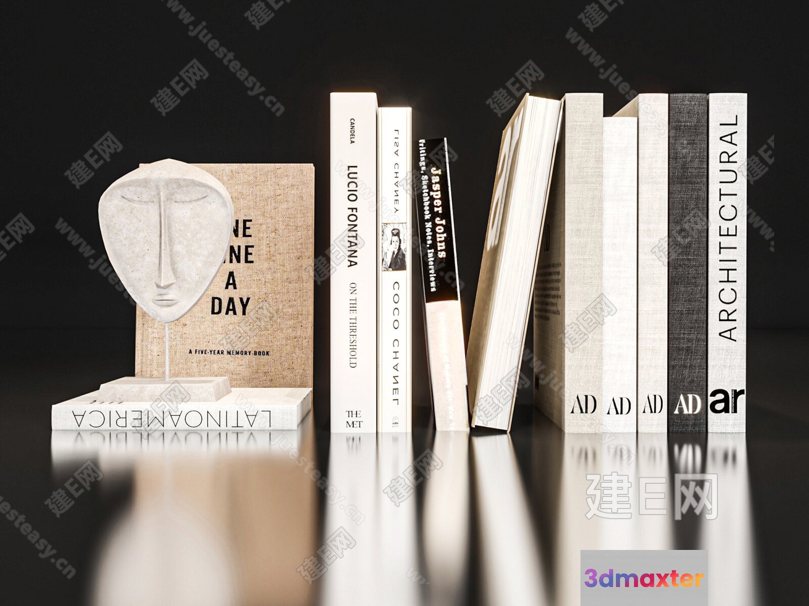 Modern Bookshelf 3D Model - 7787 - VRAY Render