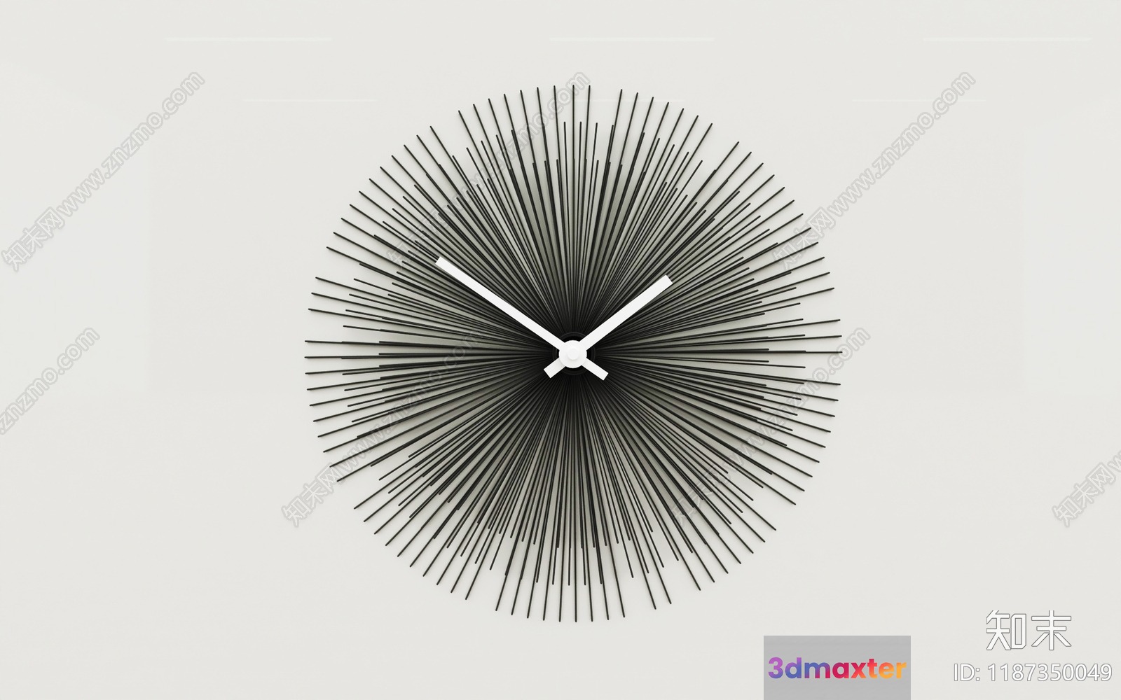Modern Clock With A Unique Design 3D Model - 351 - VRAY Render