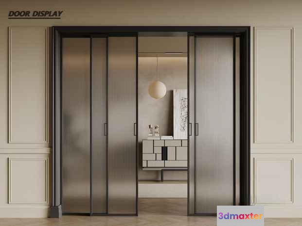 Modern Sliding Door 3D Model - 13831 - CORONA Render