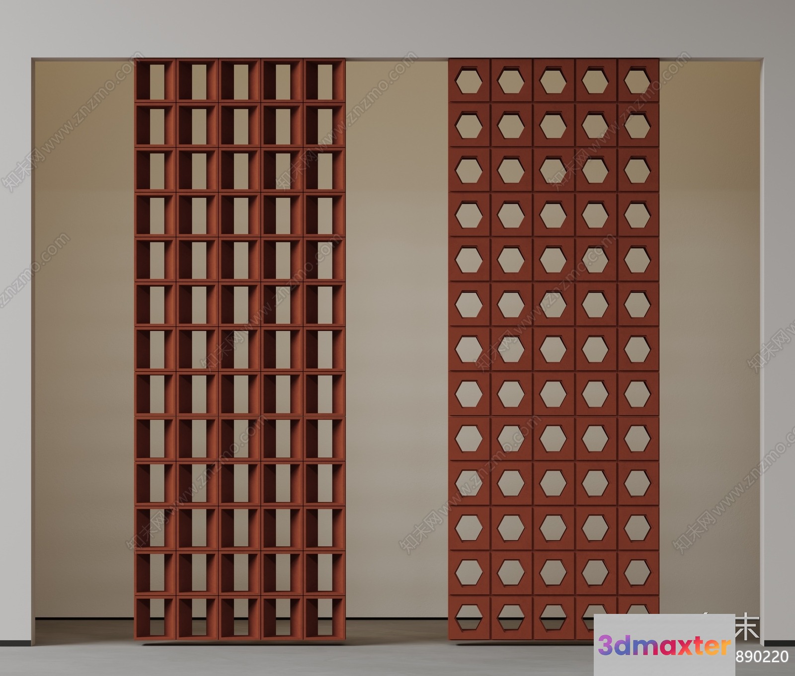 A Decorative Wall Panel 3D Model - 11053 - VRAY Render