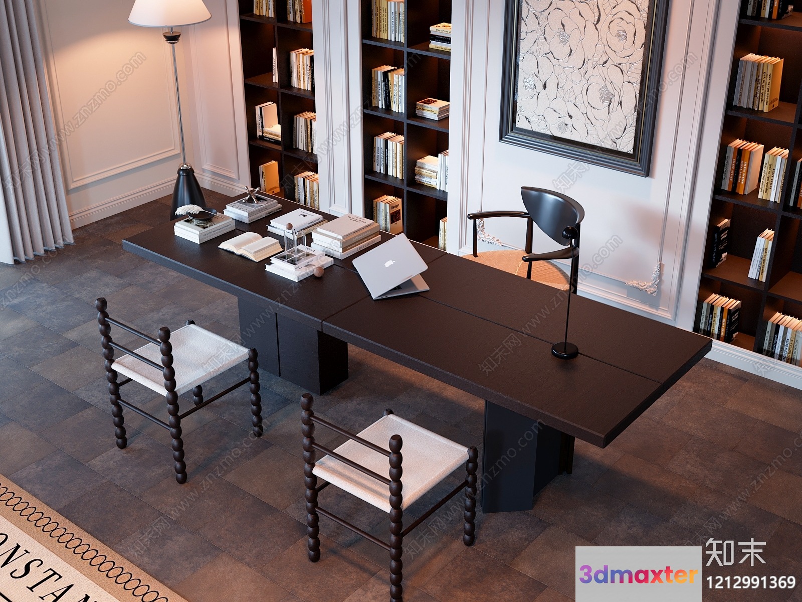 A Modern Office Room 3D Model - 4444 - VRAY Render