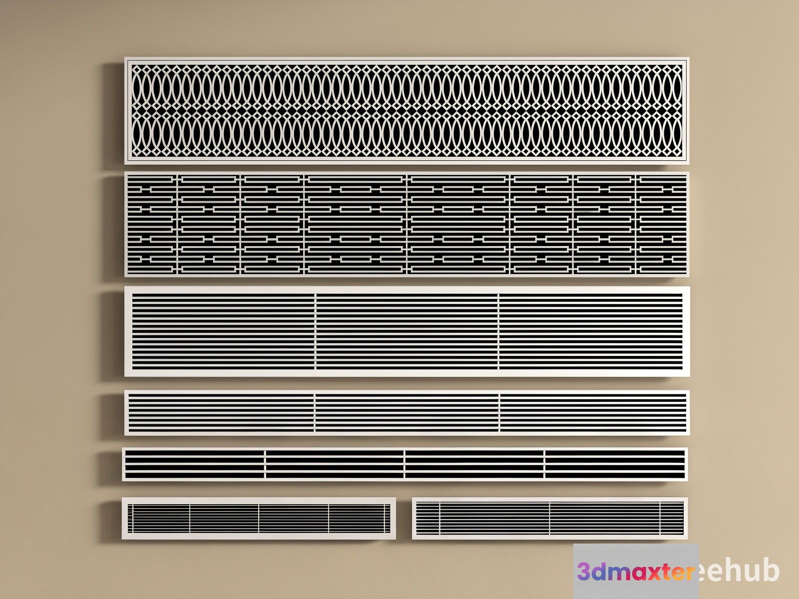 A Collection Of Wall Vents 3D Model - 21953 - VRAY Render