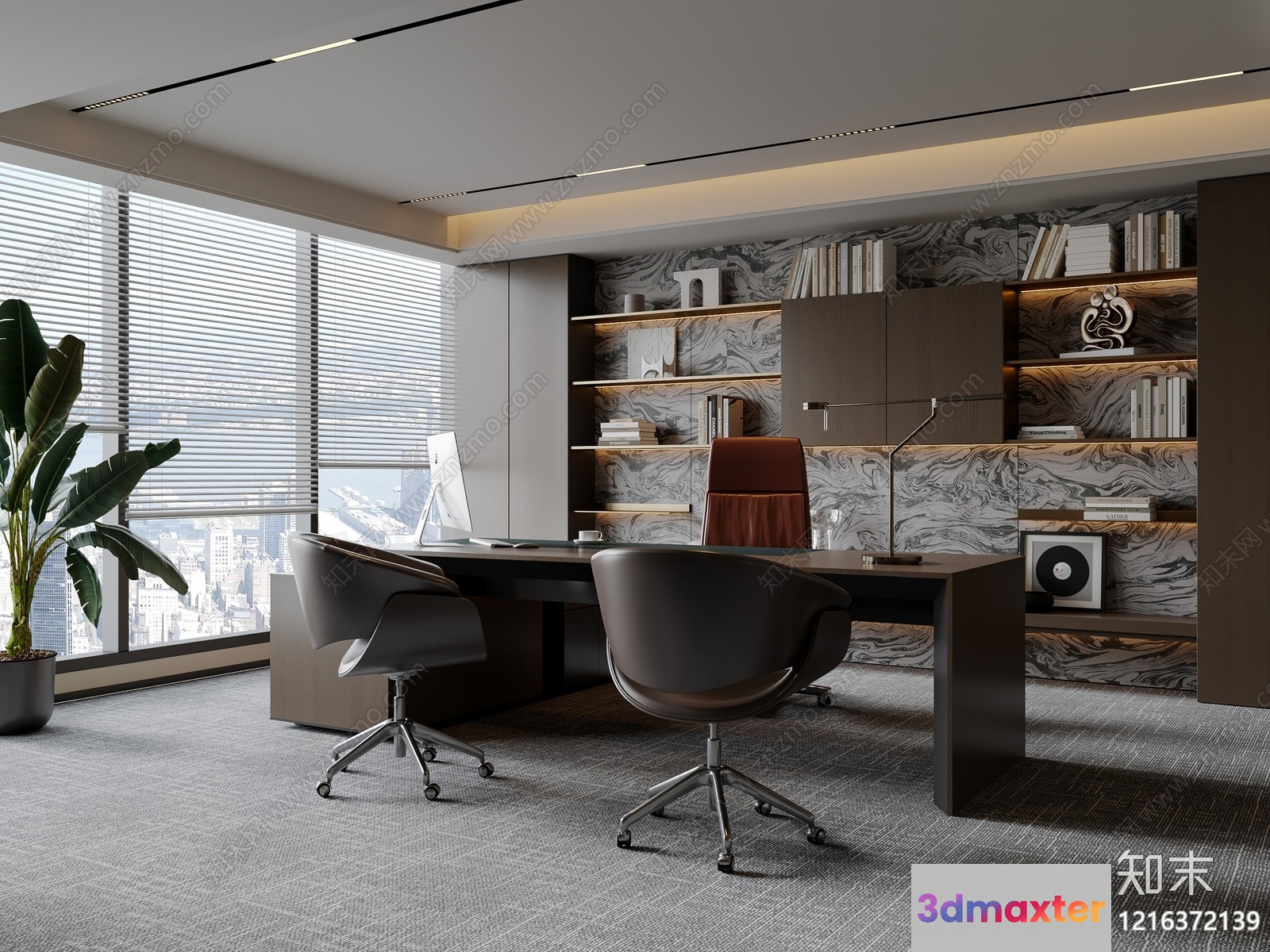 Modern Office Space 3D Model - 13194 - VRAY Render