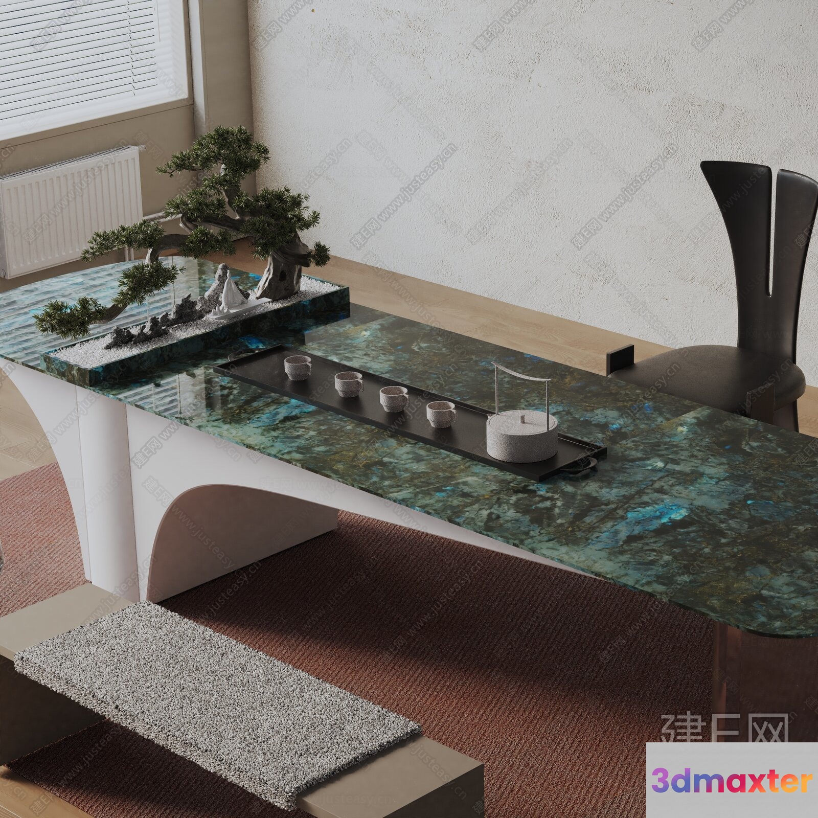 A Modern Dining Room 3D Model - 8312 - VRAY Render