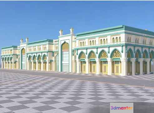 Arched Building 3D Model - 7684 - VRAY Render