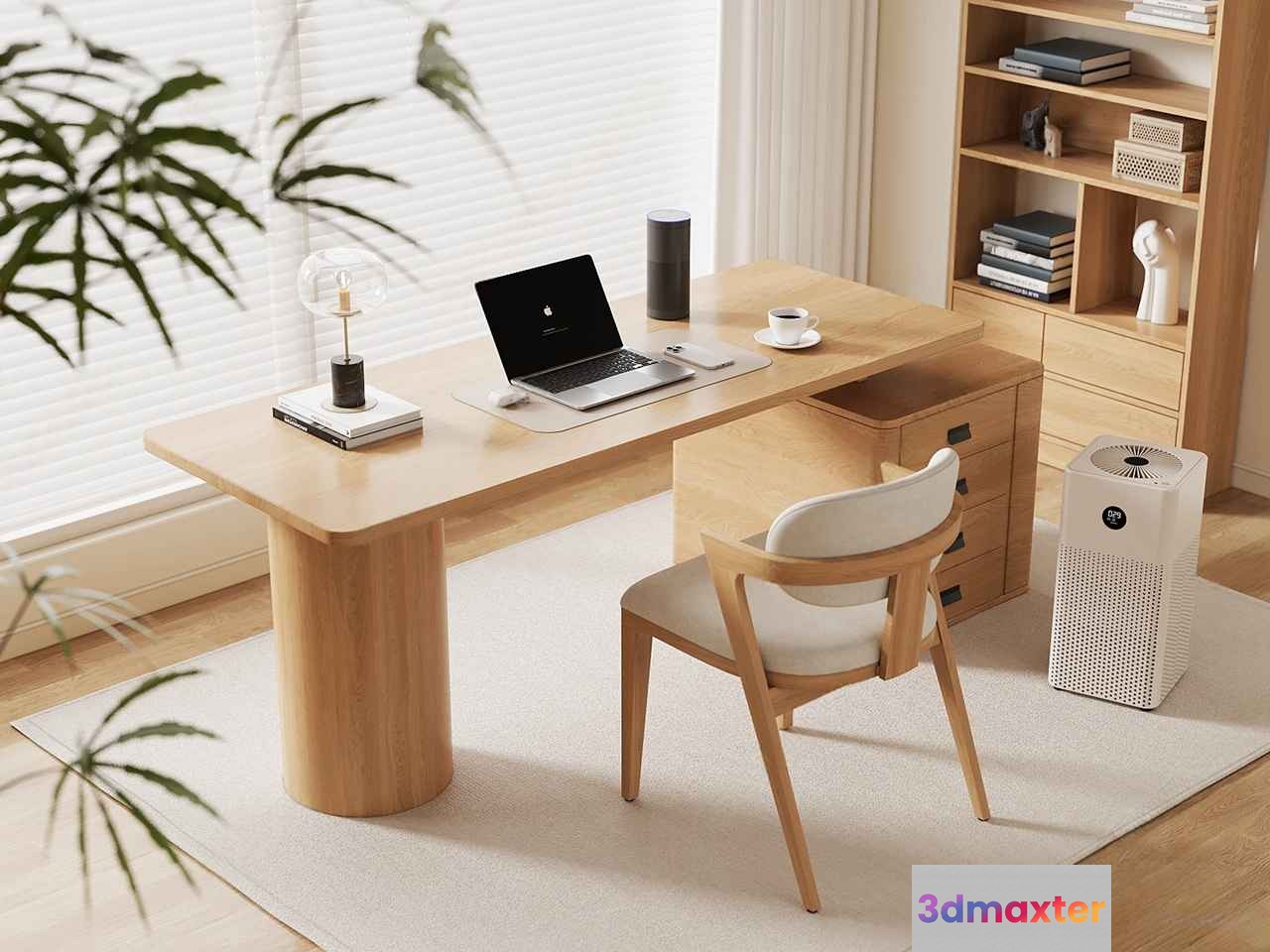 Modern Minimalist Office 3D Model - 16158 - CORONA Render