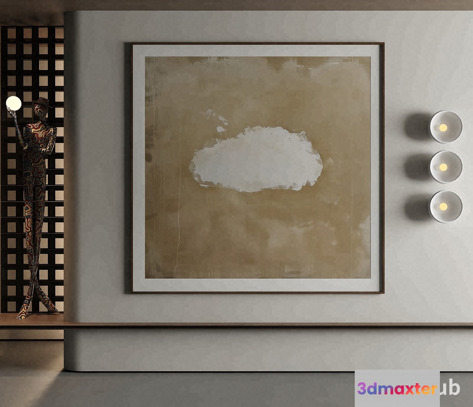Modern Artwork 3D Model - 23304 - VRAY Render