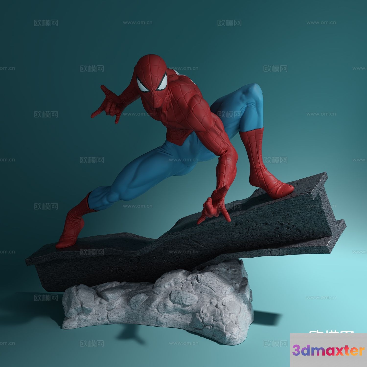 A Spiderman Figurine 3D Model - 9797 - VRAY Render
