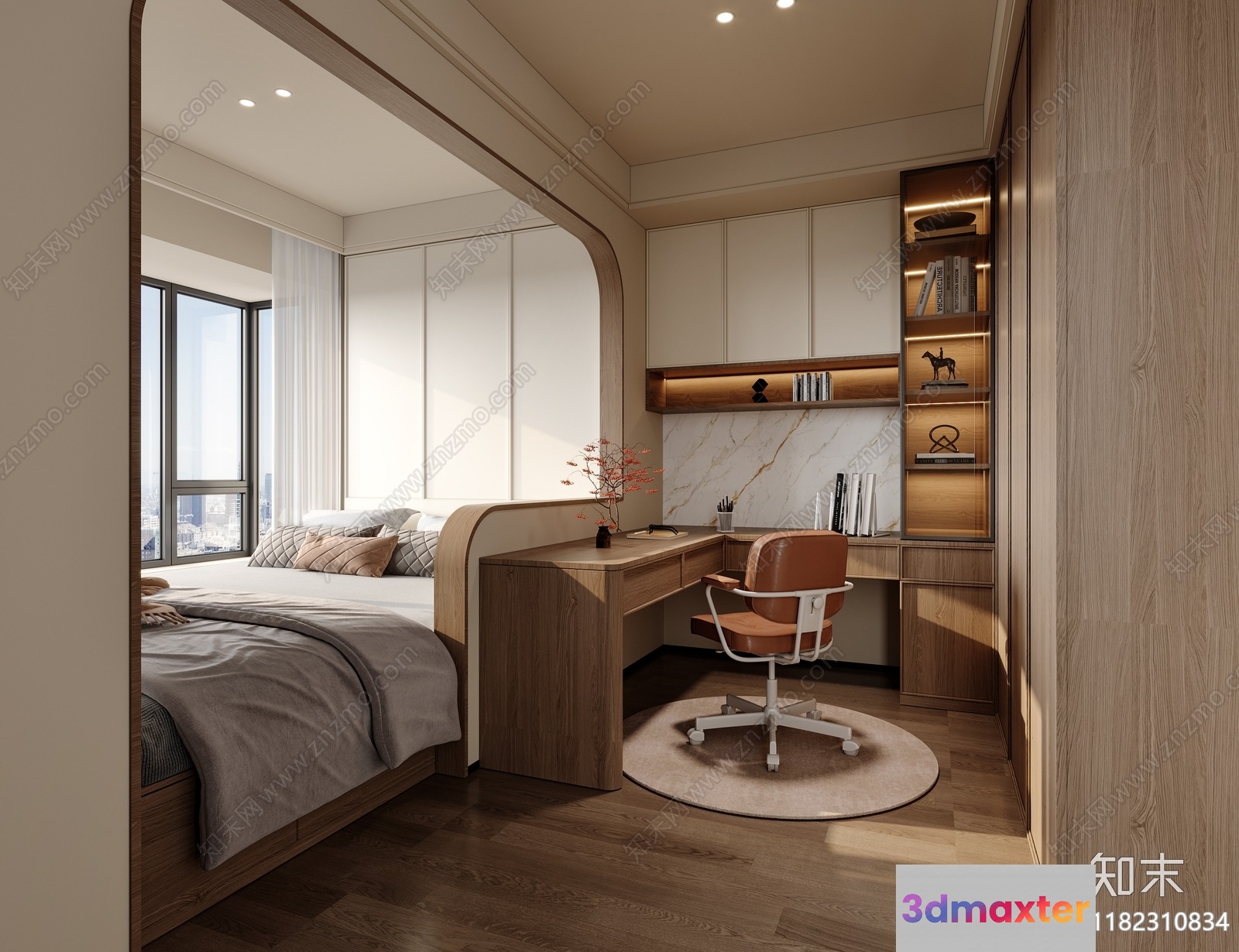 Cozy Bedroom 3D Model - 12861 - CORONA Render