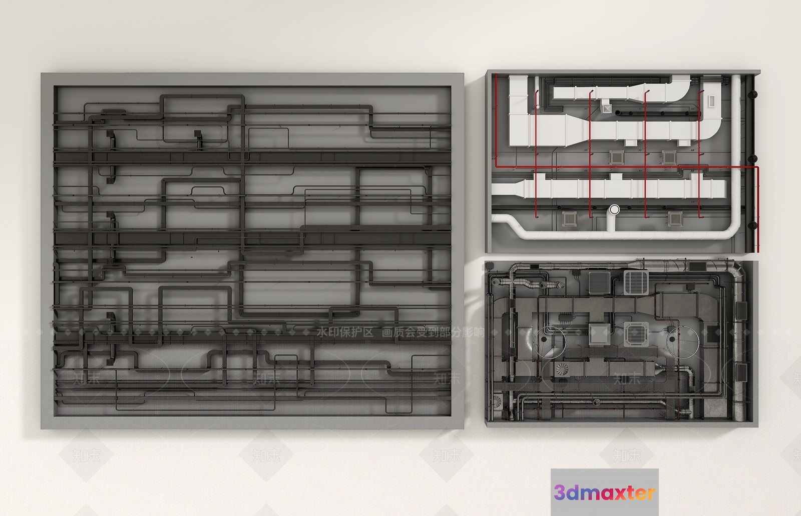 Industrial Piping System 3D Model - 12782 - VRAY Render