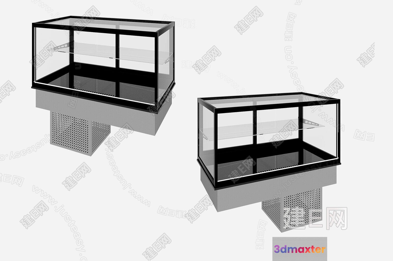 Two Glass Display Cases 3D Model - 10360 - VRAY Render
