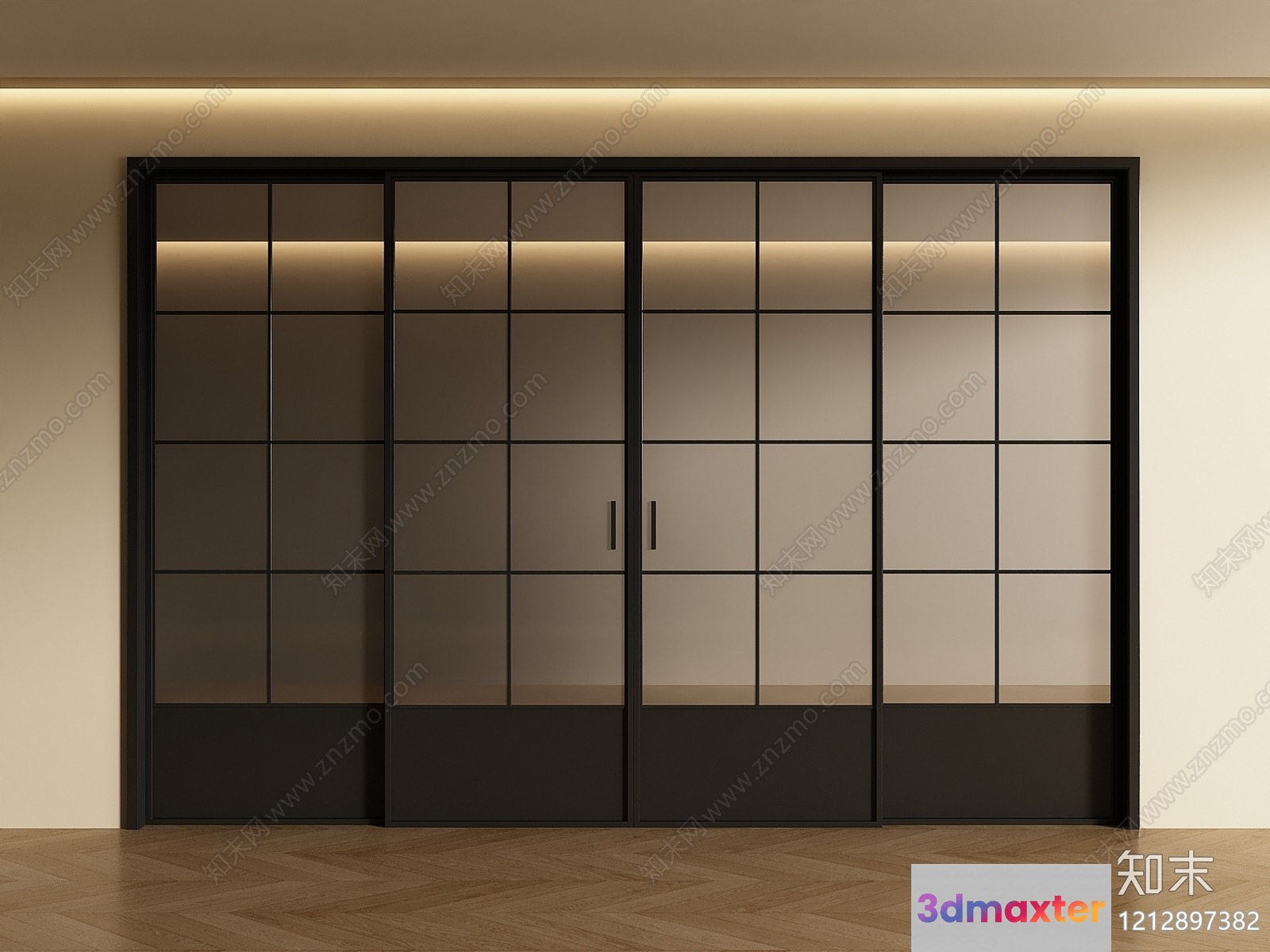 Modern Sliding Door 3D Model - 5839 - VRAY Render