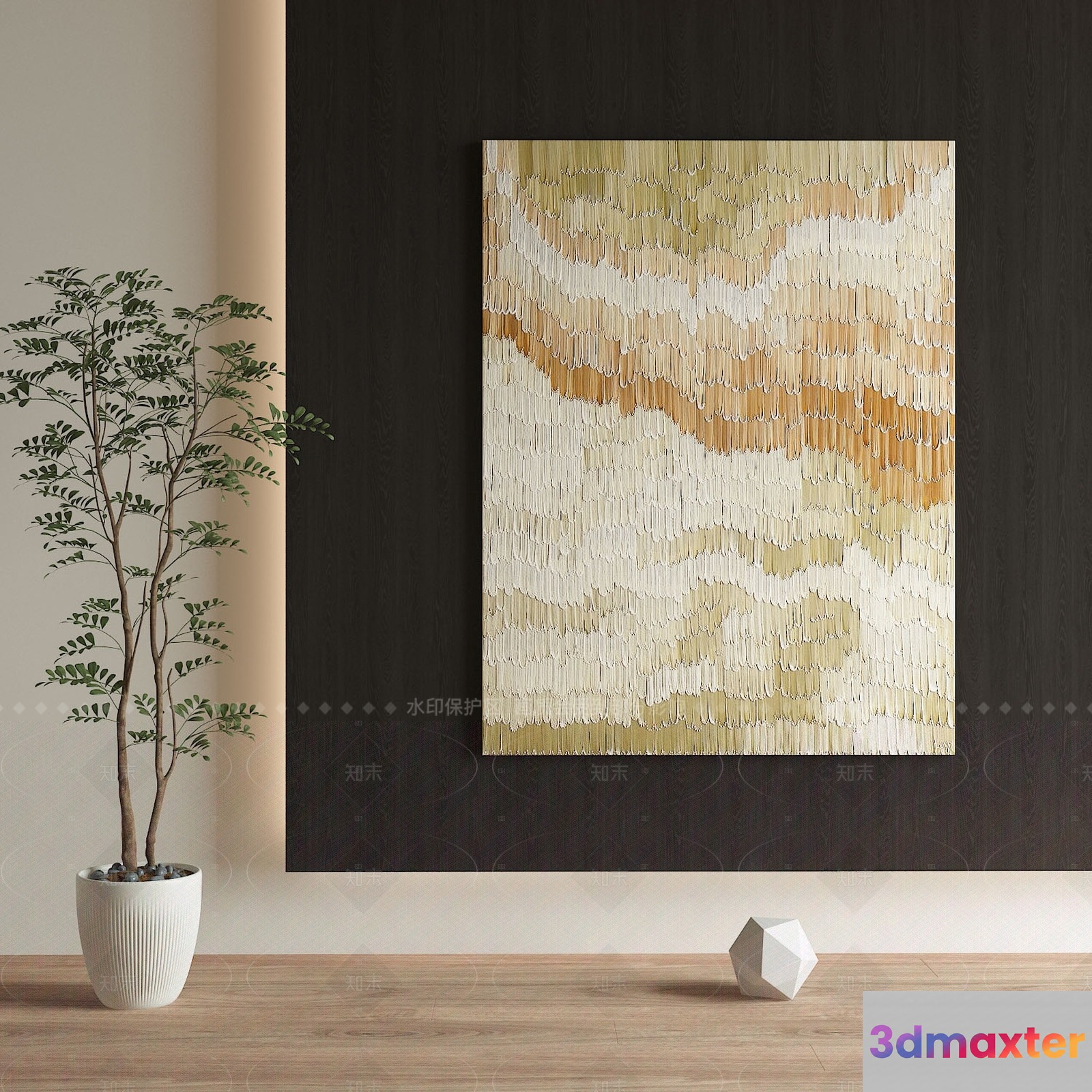 Modern Art Piece 3D Model - 1079 - VRAY Render