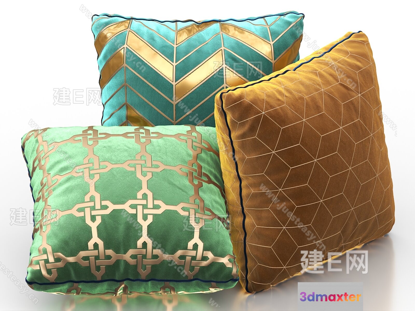 Cozy Throw Pillows 3D Model - 5731 - VRAY Render