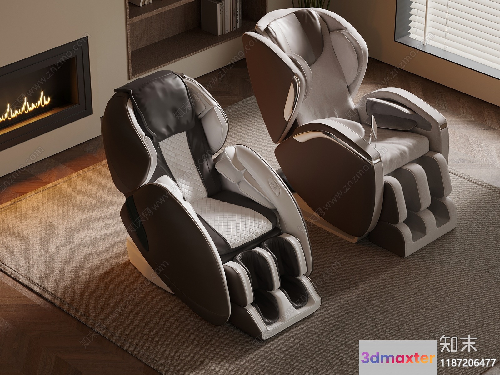 Modern Massage Chairs 3D Model - 20694 - VRAY Render