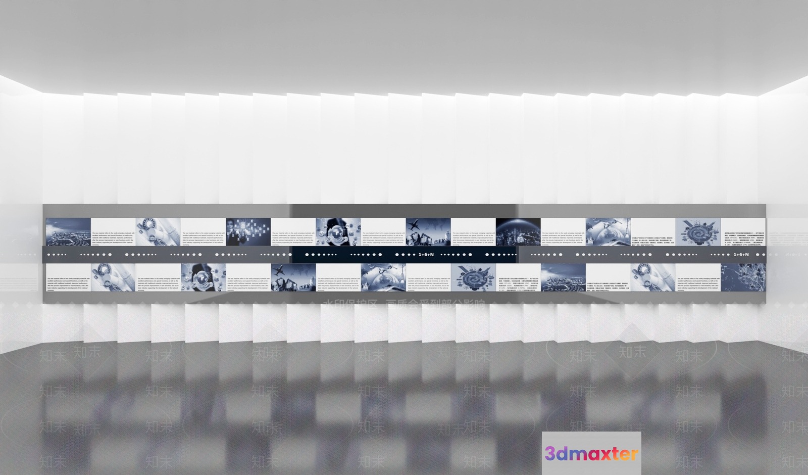 Modern Art Gallery 3D Model - 11868 - VRAY Render