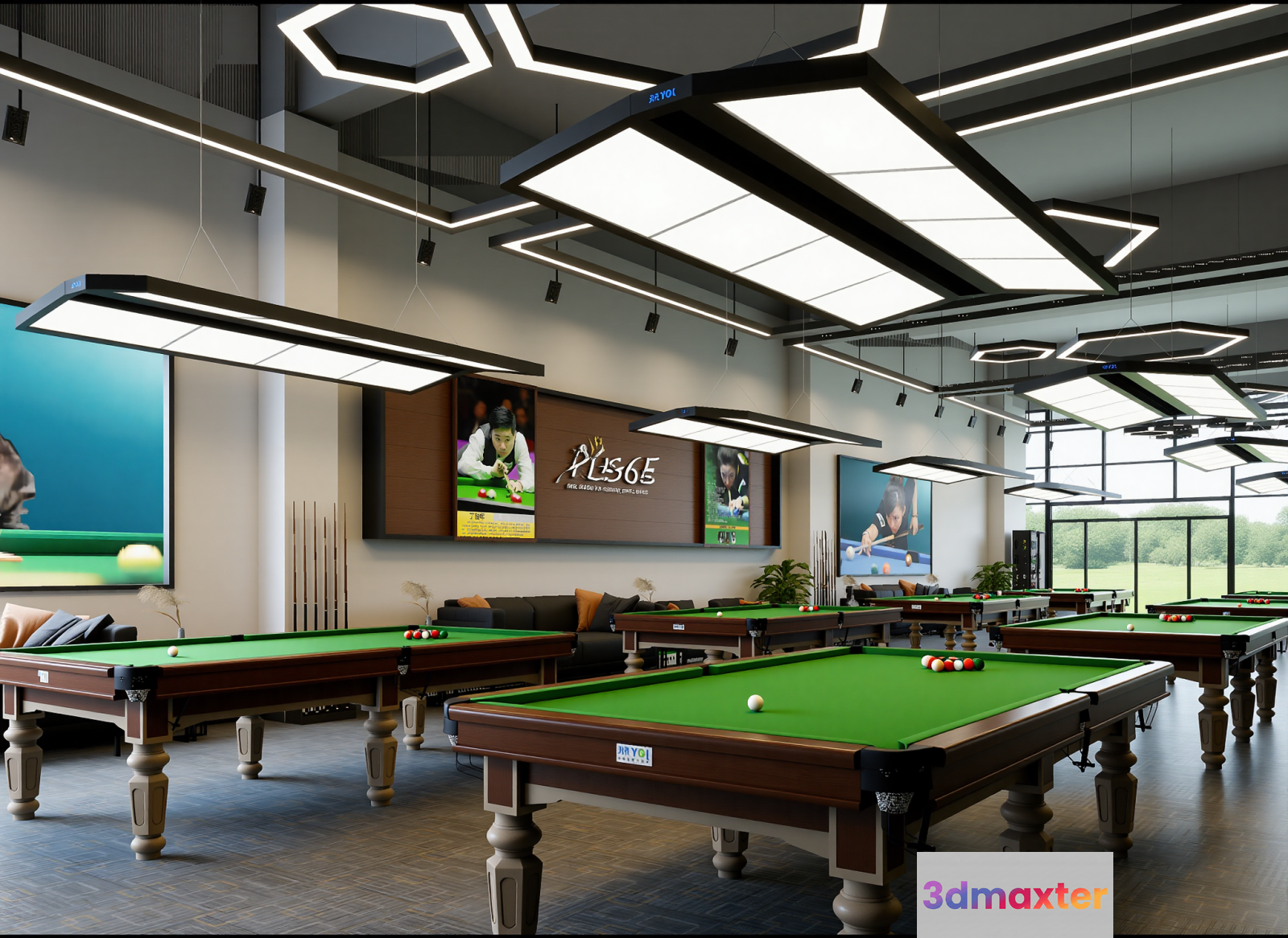 A Pool Table 3D Model - 17215 - VRAY Render