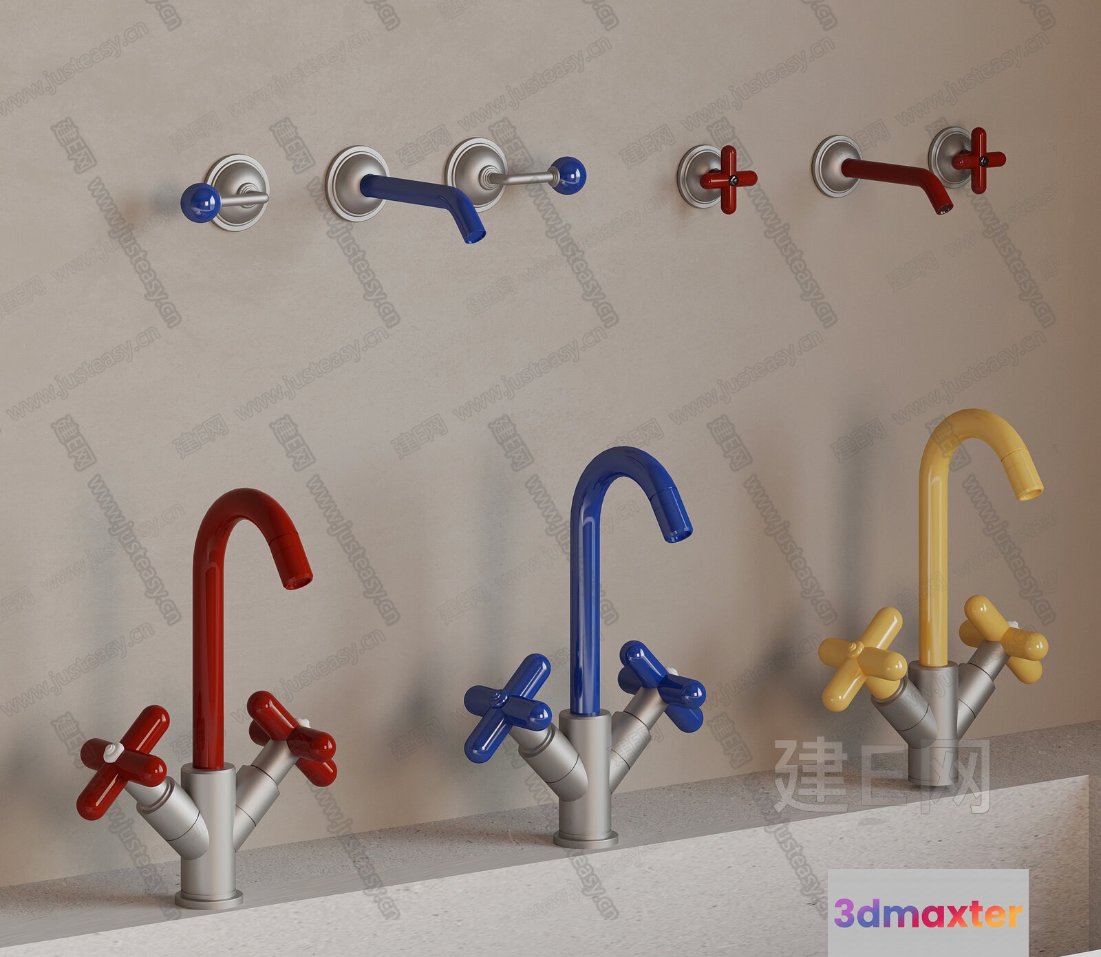 Modern Faucet Fixtures 3D Model - 12696 - VRAY Render