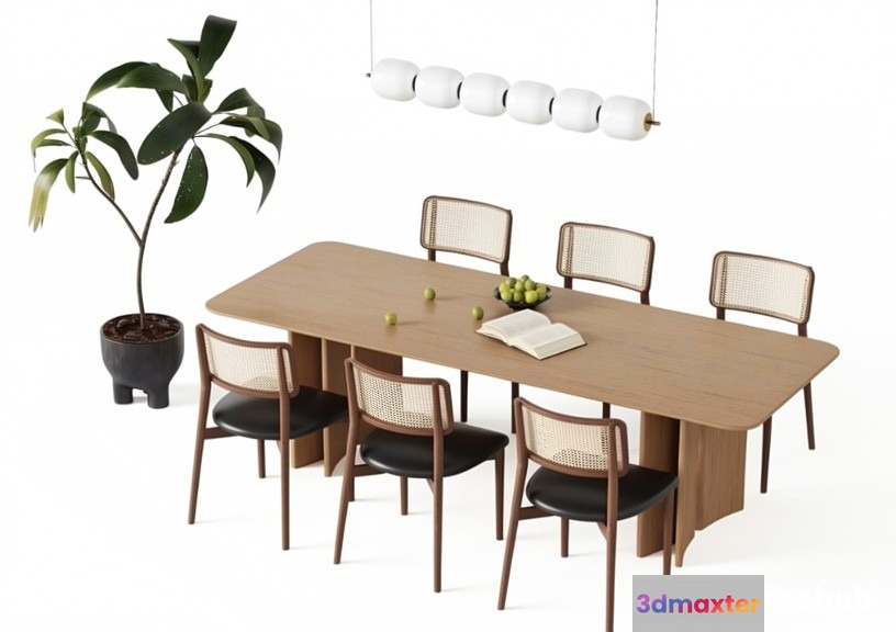 Modern Dining Room 3D Model - 4671 - VRAY Render