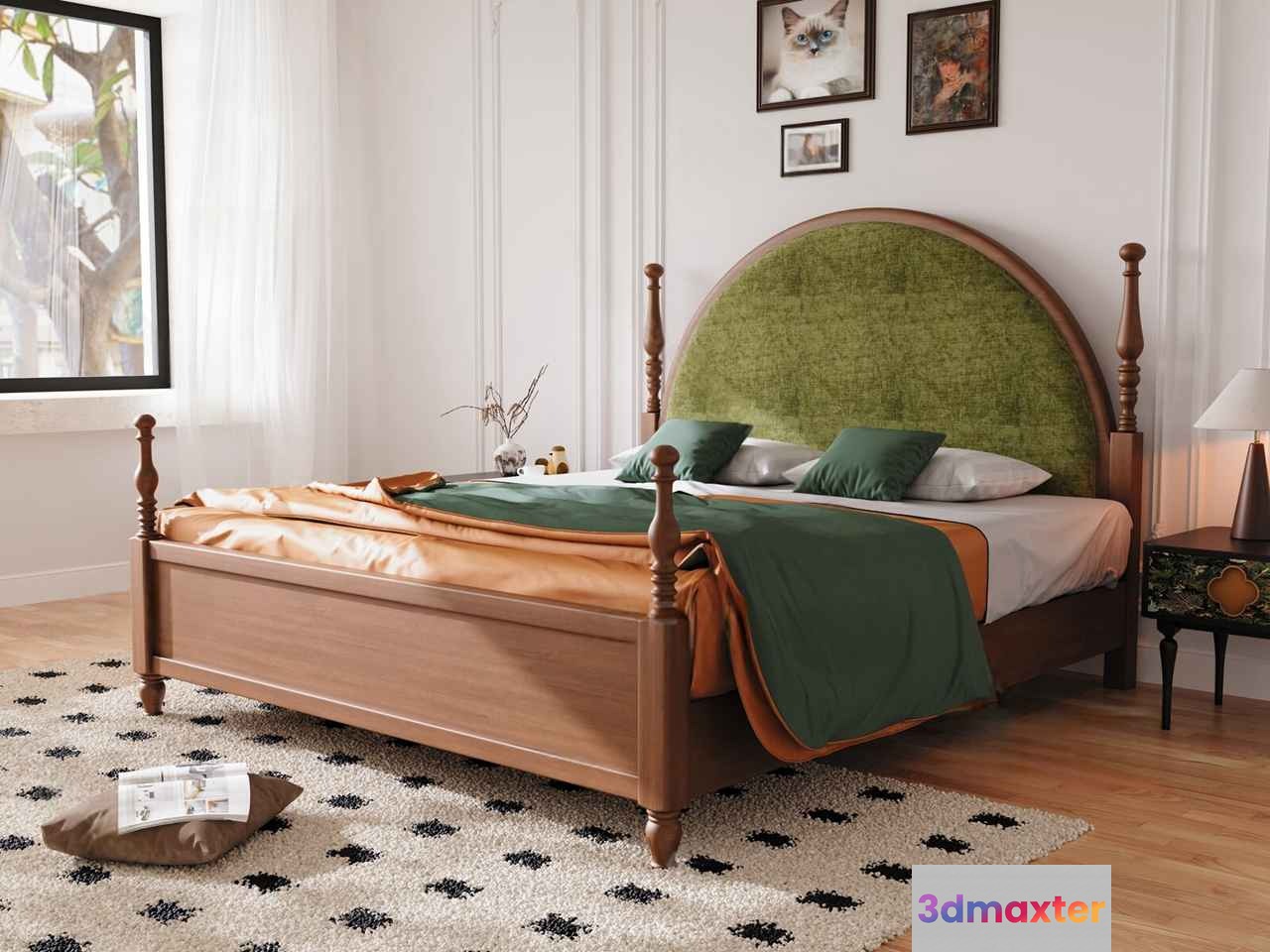 Cozy Bedroom 3D Model - 256 - CORONA Render