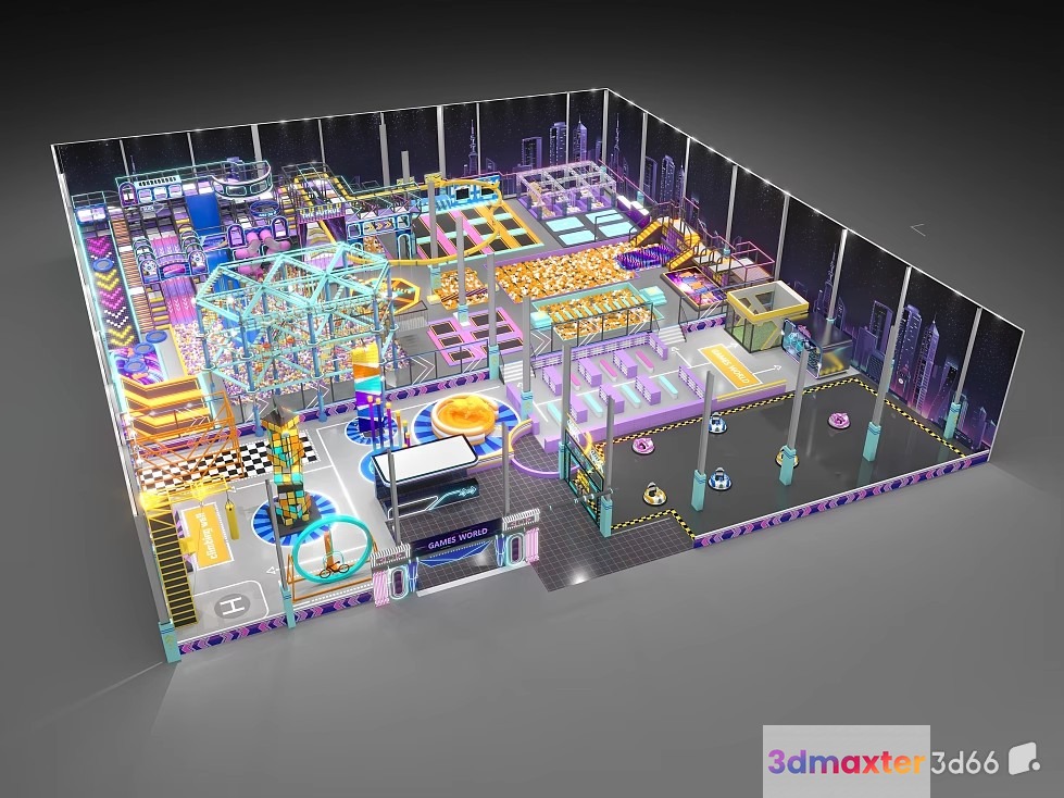 The Main Subject Is A 3D Rendering Of A Game Room 3D Model - 20494 - VRAY Render