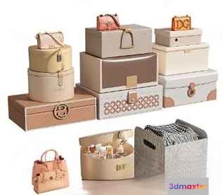 Stack Of Storage Boxes 3D Model - 503 - VRAY Render