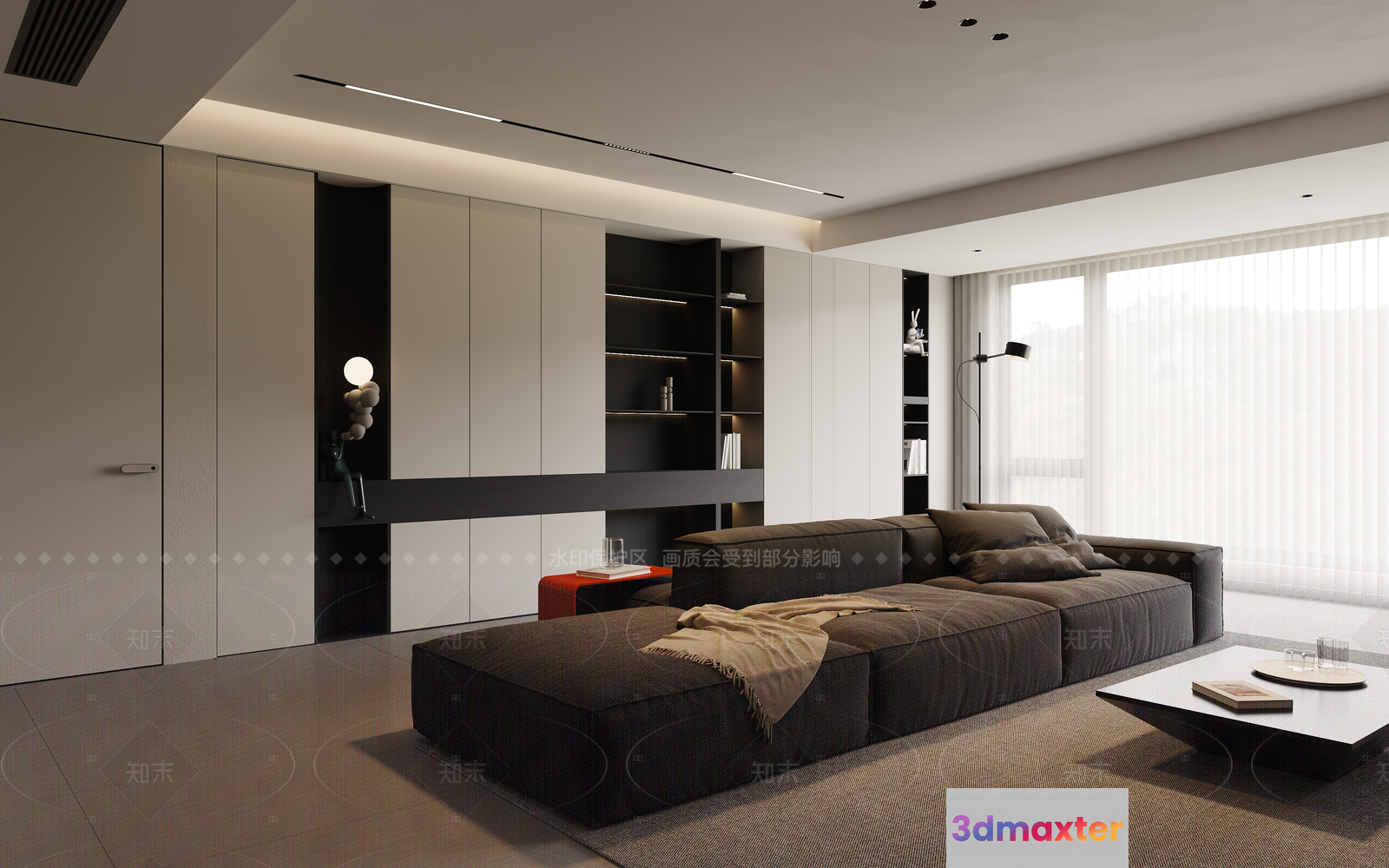 Modern Living Room 3D Model - 4394 - VRAY Render