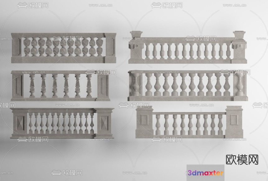 Balcony Railings 3D Model - 22145 - VRAY Render