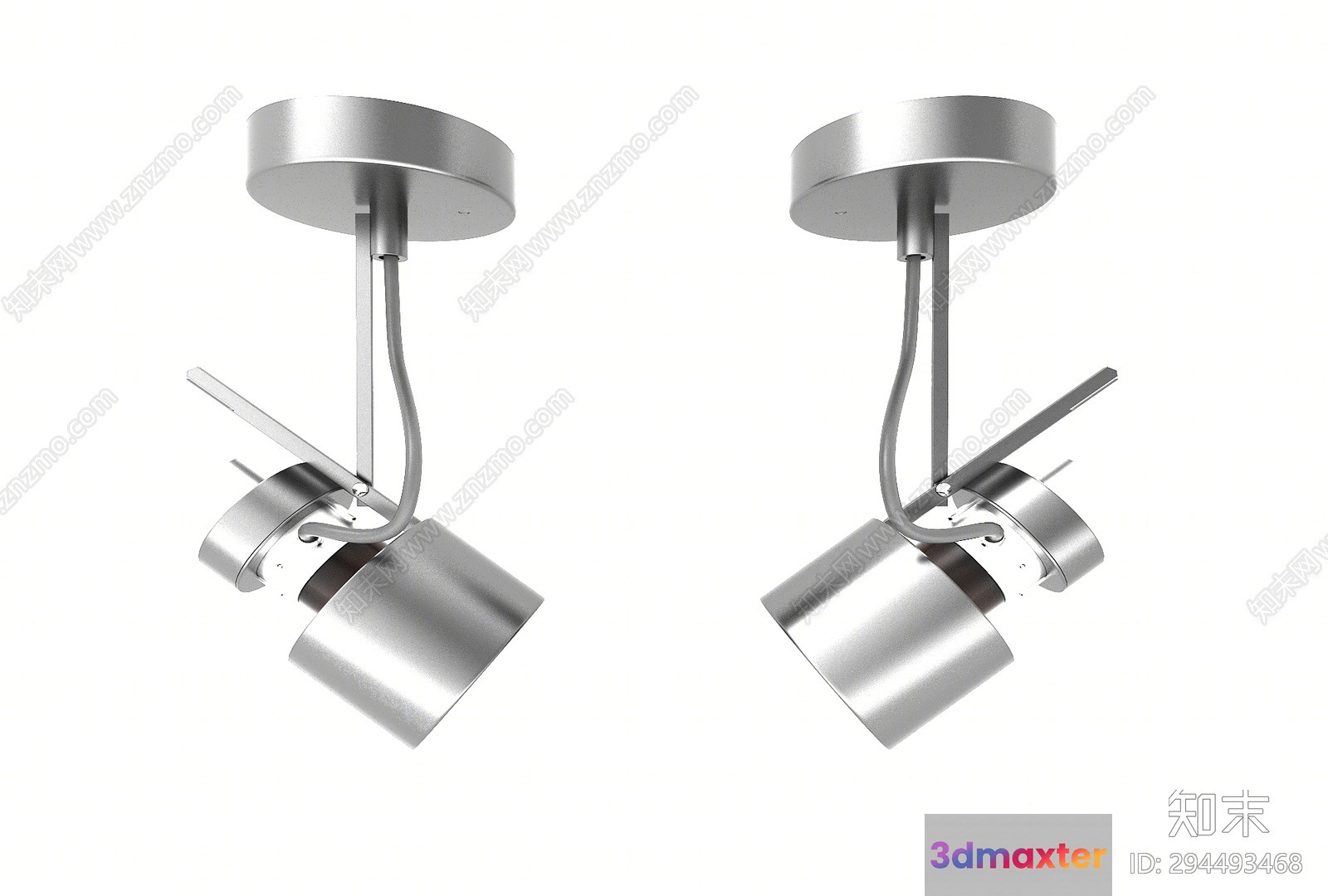 Modern Silver Light Fixtures 3D Model - 10985 - VRAY Render