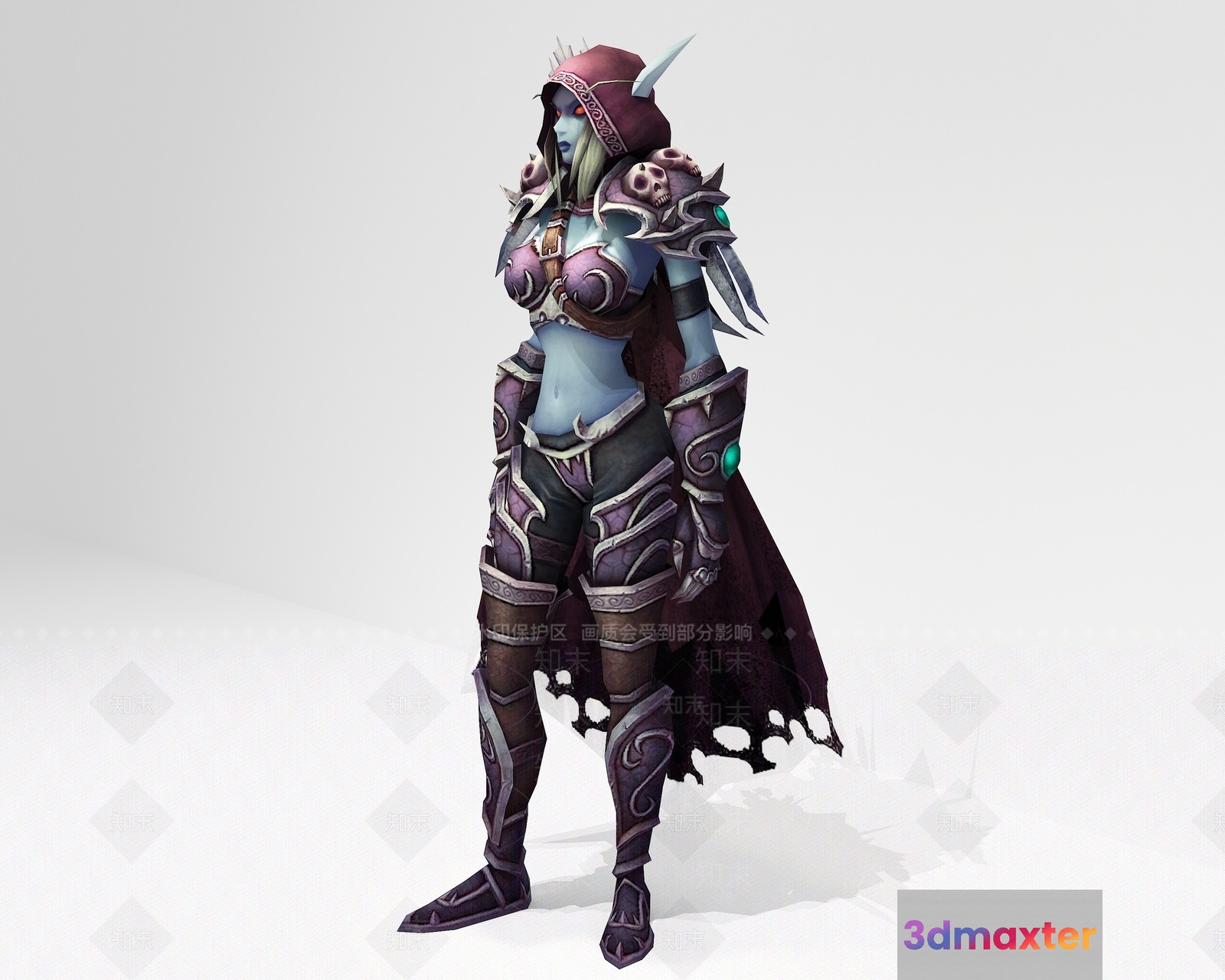 The Single Main Subject Is A Woman In Armor 3D Model - 6210 - VRAY Render