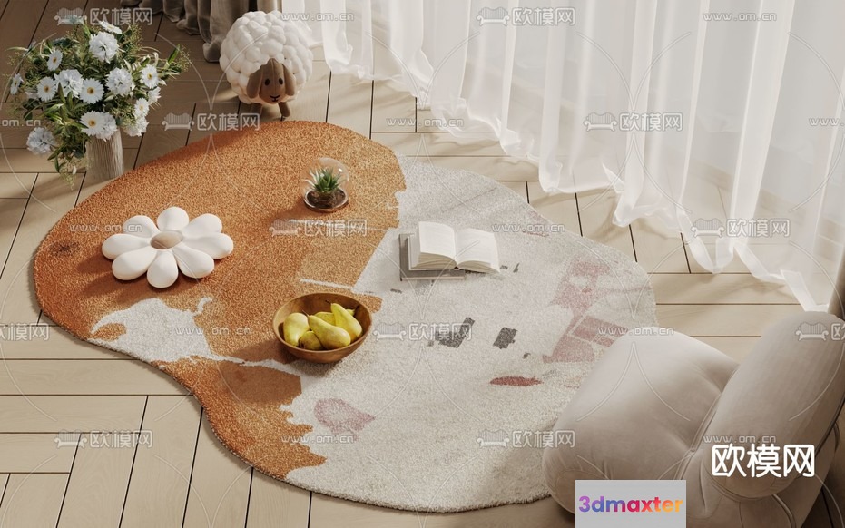Cozy Living Room 3D Model - 7207 - CORONA Render