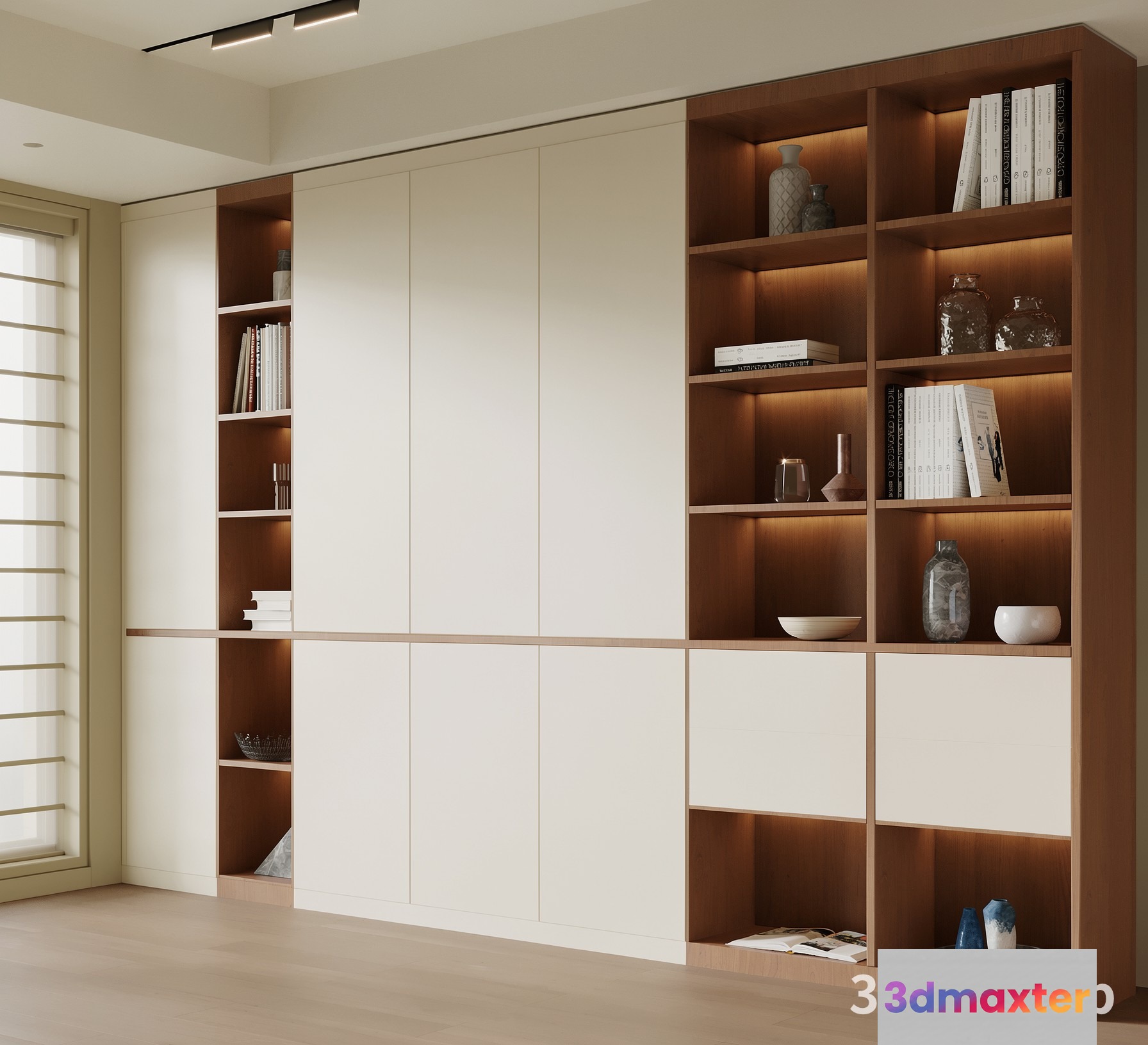 Modern Shelving Unit 3D Model - 22249 - VRAY Render