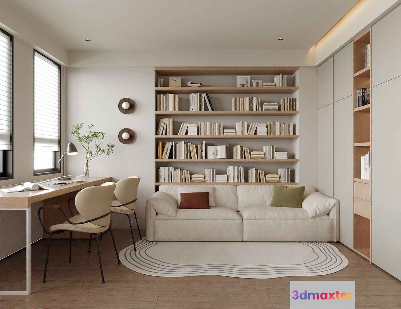 Modern Living Room 3D Model - 15768 - VRAY Render