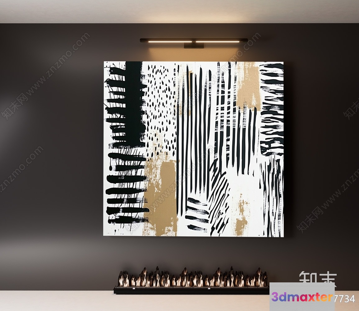 Abstract Artwork 3D Model - 15945 - VRAY Render