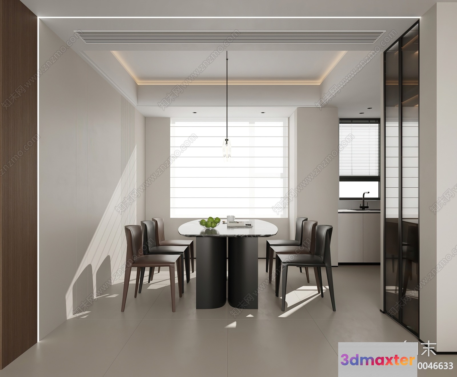 Modern Dining Room 3D Model - 17810 - CORONA Render