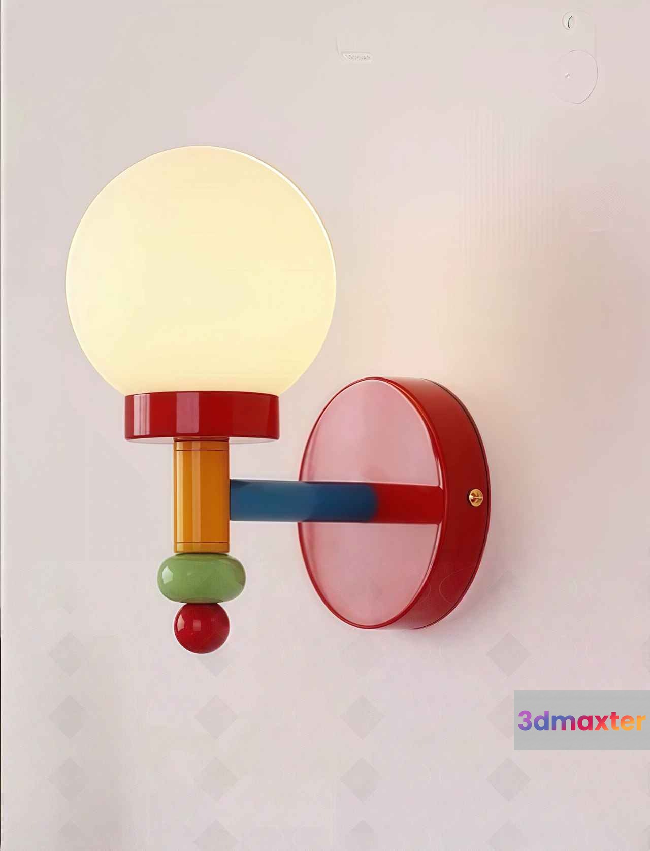 A Colorful Wall Sconce 3D Model - 15001 - VRAY Render