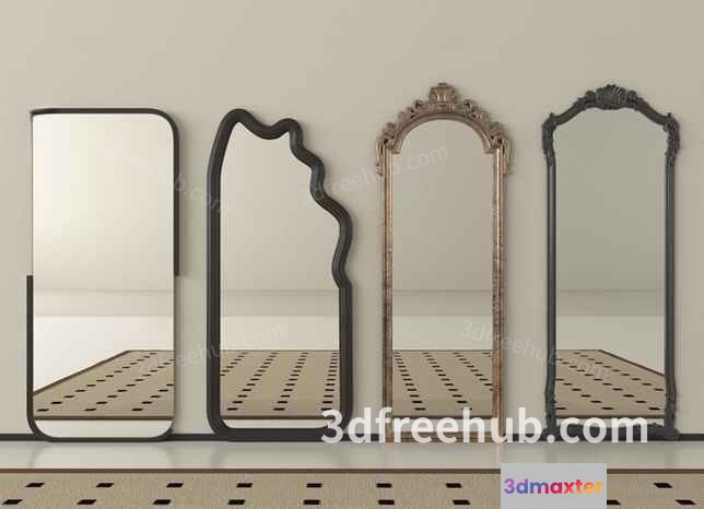 Four Mirrors 3D Model - 18562 - VRAY Render