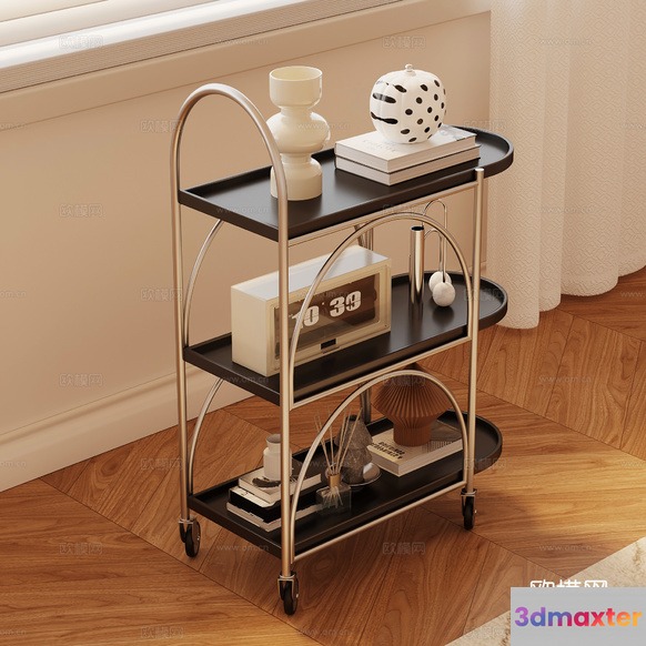Small Rolling Cart 3D Model - 8551 - VRAY Render