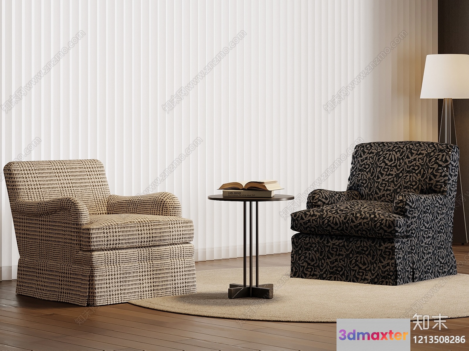 Modern Living Room 3D Model - 23069 - VRAY Render
